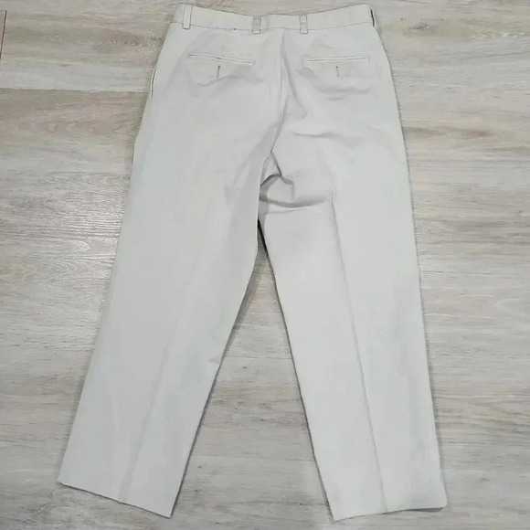 J. Crew Men's Classic Fit Pleated Trousers Casual Pants Beige Size 34x30 - Picture 10 of 11